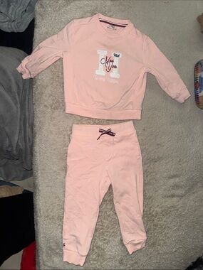 Tommy Hilfiger Girls baby Pink Sweatshirt & Jogger Set